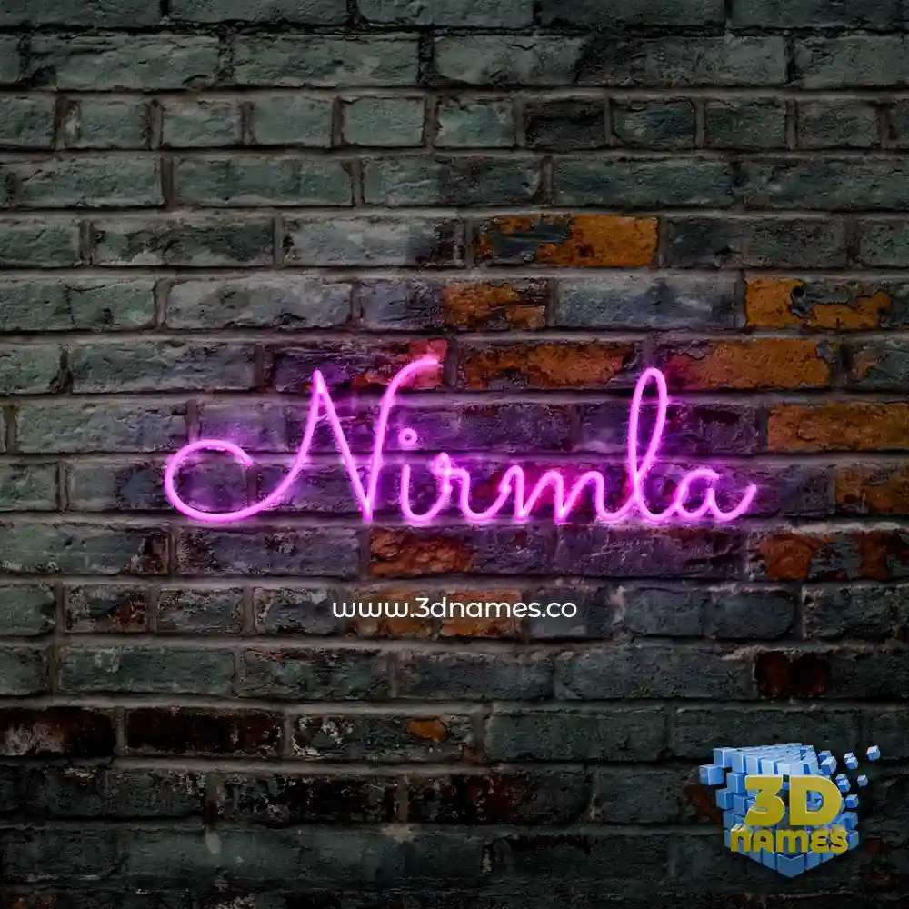 nirmla in Pink Neon style - 3D name wallpaper