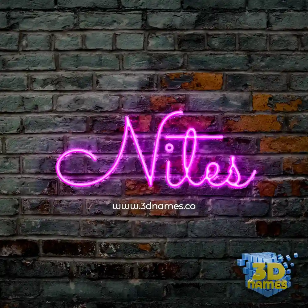 nites in Pink Neon style - 3D name wallpaper