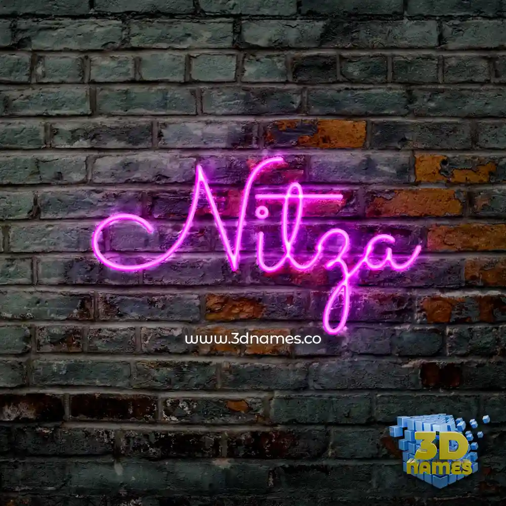 nitza in Pink Neon style - 3D name wallpaper