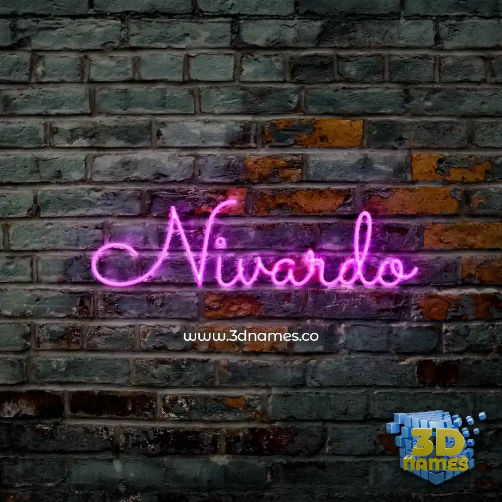 nivardo in Pink Neon style - 3D name wallpaper