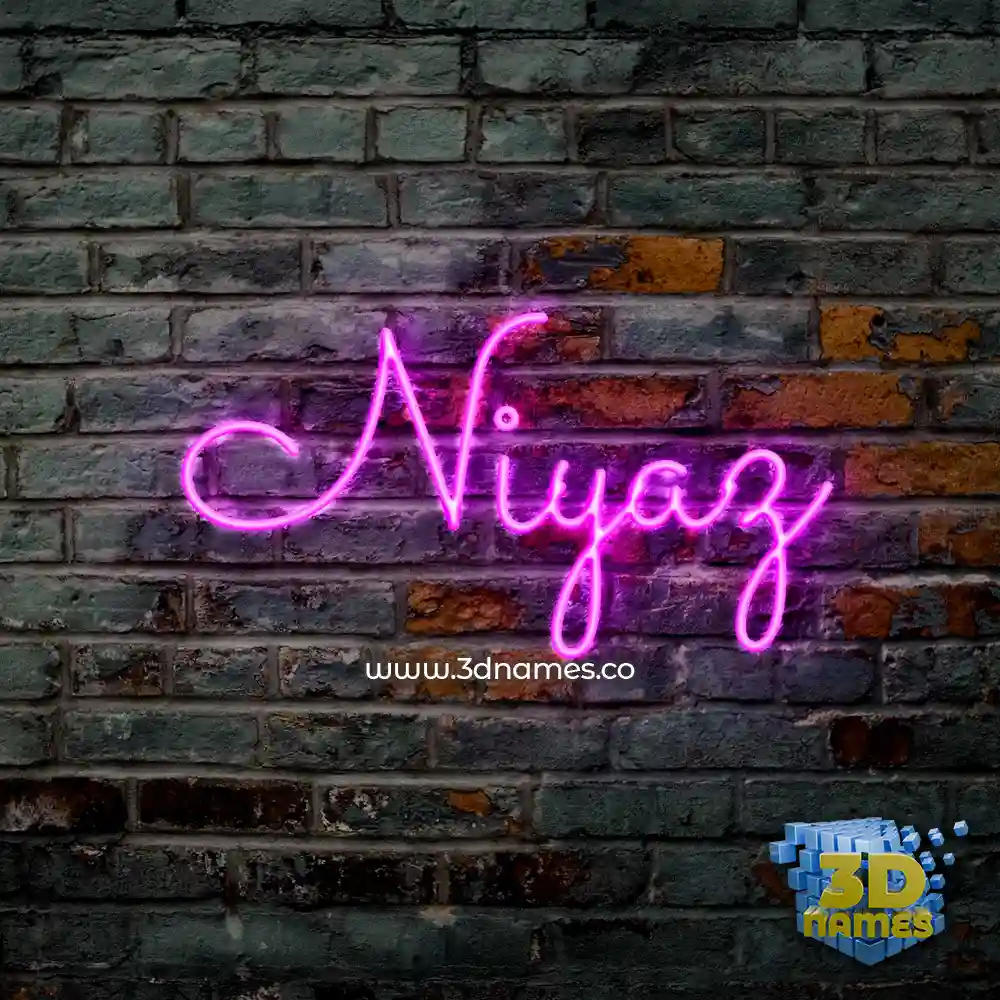 niyaz in Pink Neon style - 3D name wallpaper