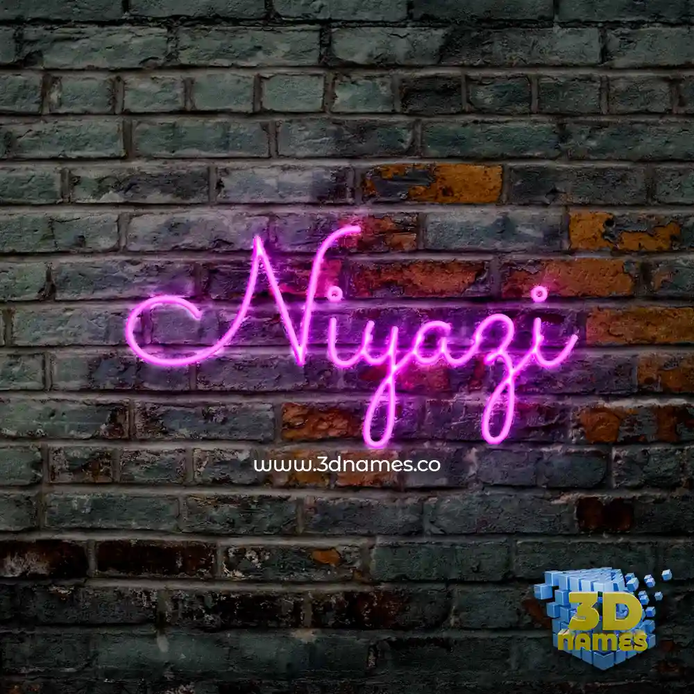 niyazi in Pink Neon style - 3D name wallpaper