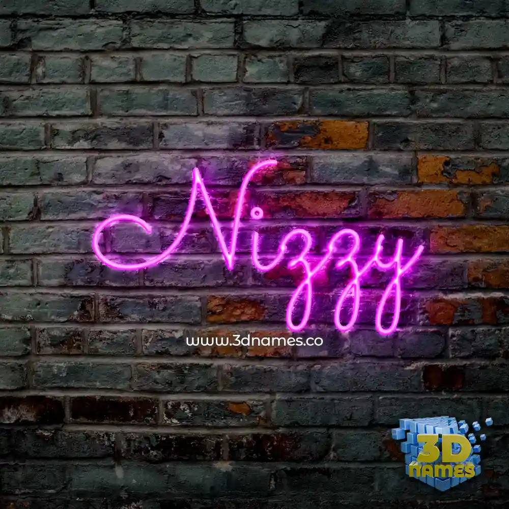 nizzy in Pink Neon style - 3D name wallpaper