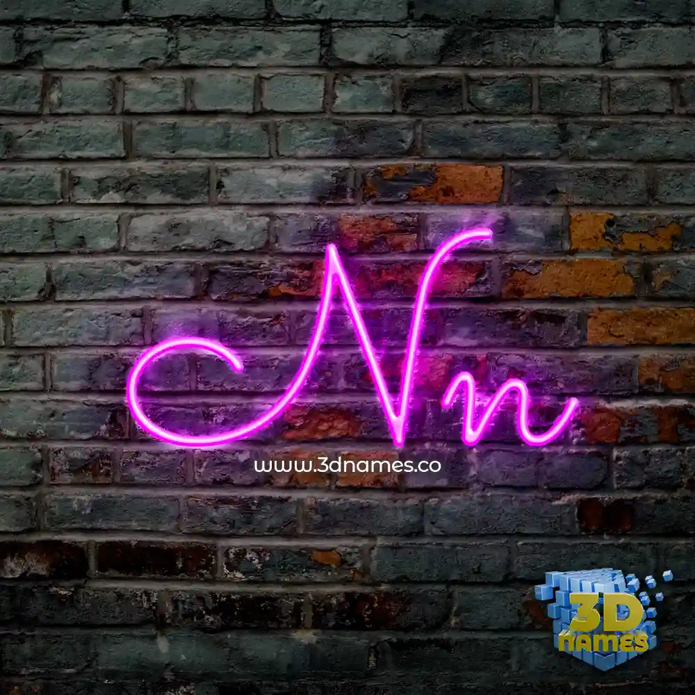 nn in Pink Neon style - 3D name wallpaper