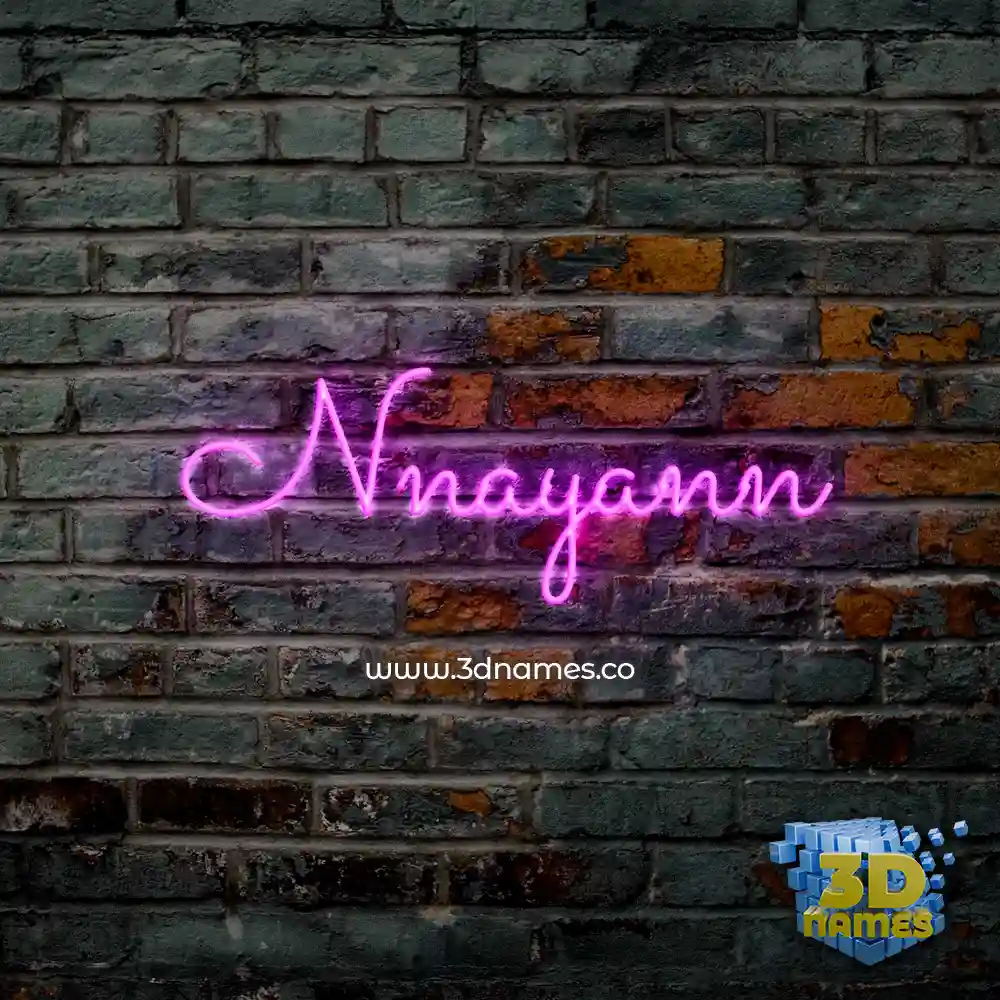 nnayann in Pink Neon style - 3D name wallpaper