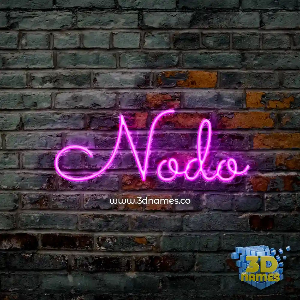 nodo in Pink Neon style - 3D name wallpaper