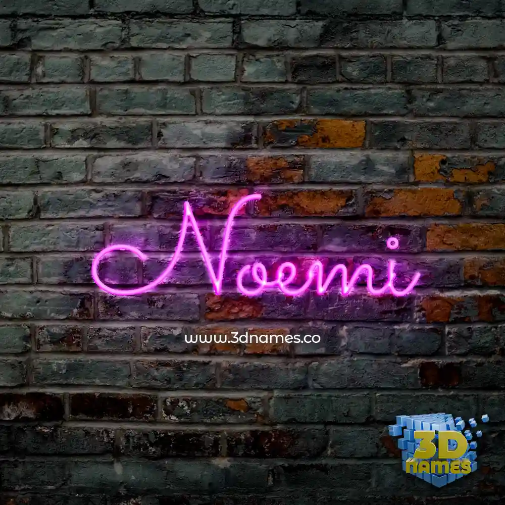 noemi in Pink Neon style - 3D name wallpaper