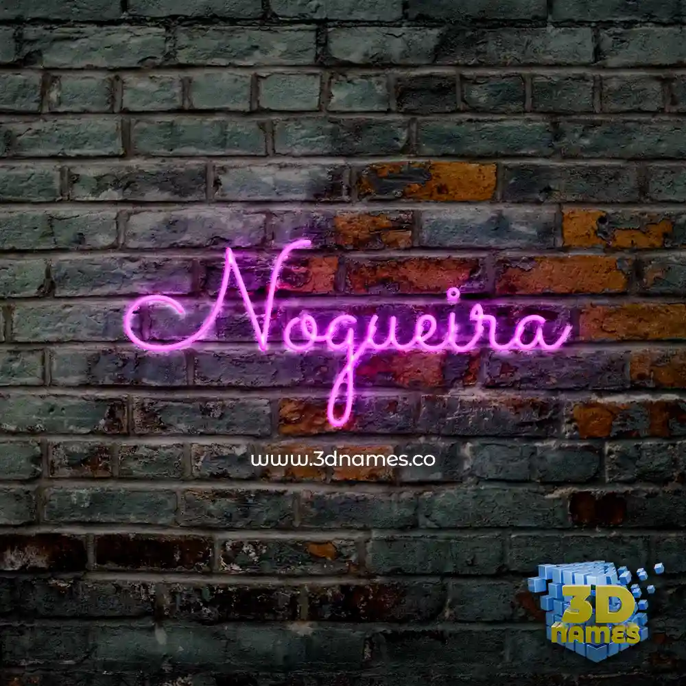 nogueira in Pink Neon style - 3D name wallpaper