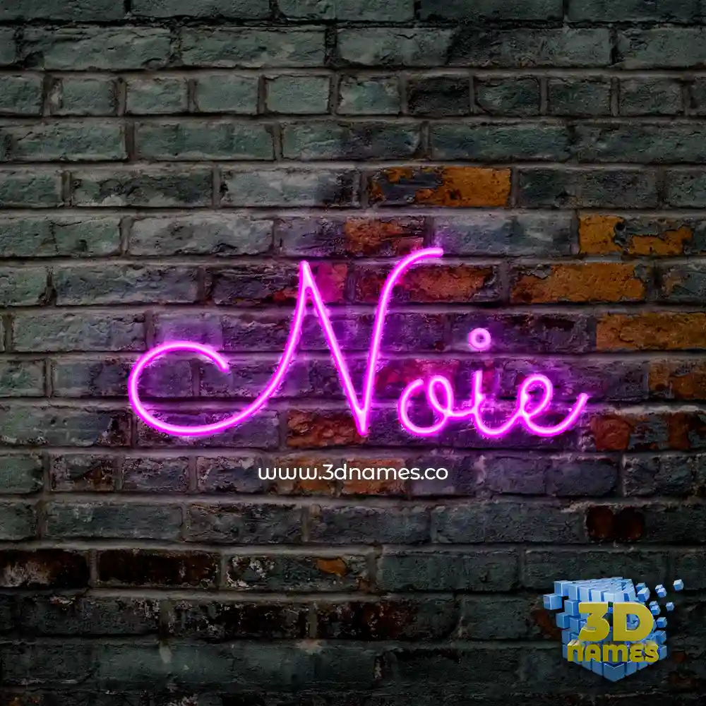 noie in Pink Neon style - 3D name wallpaper