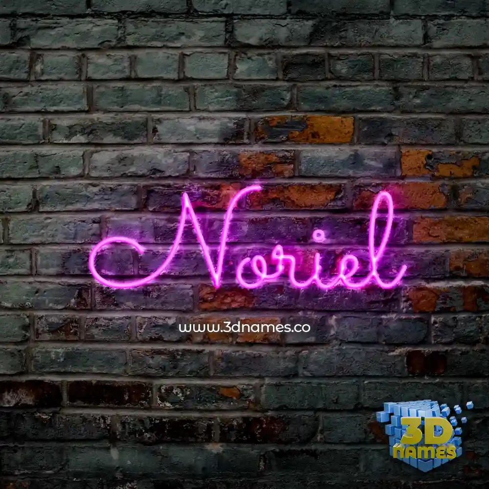 noriel in Pink Neon style - 3D name wallpaper