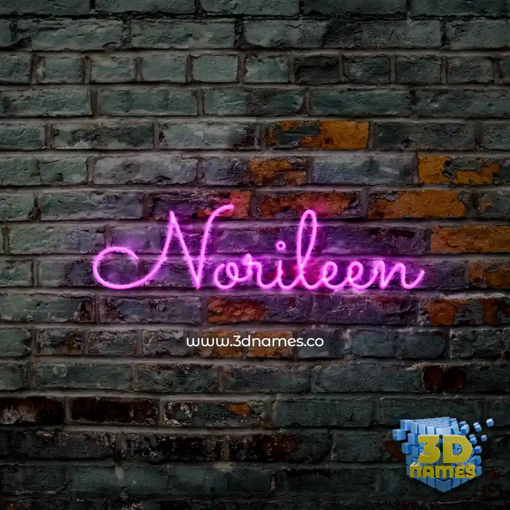 norileen in Pink Neon style - 3D name wallpaper