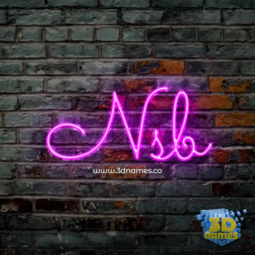 nsb in Pink Neon style - 3D name wallpaper