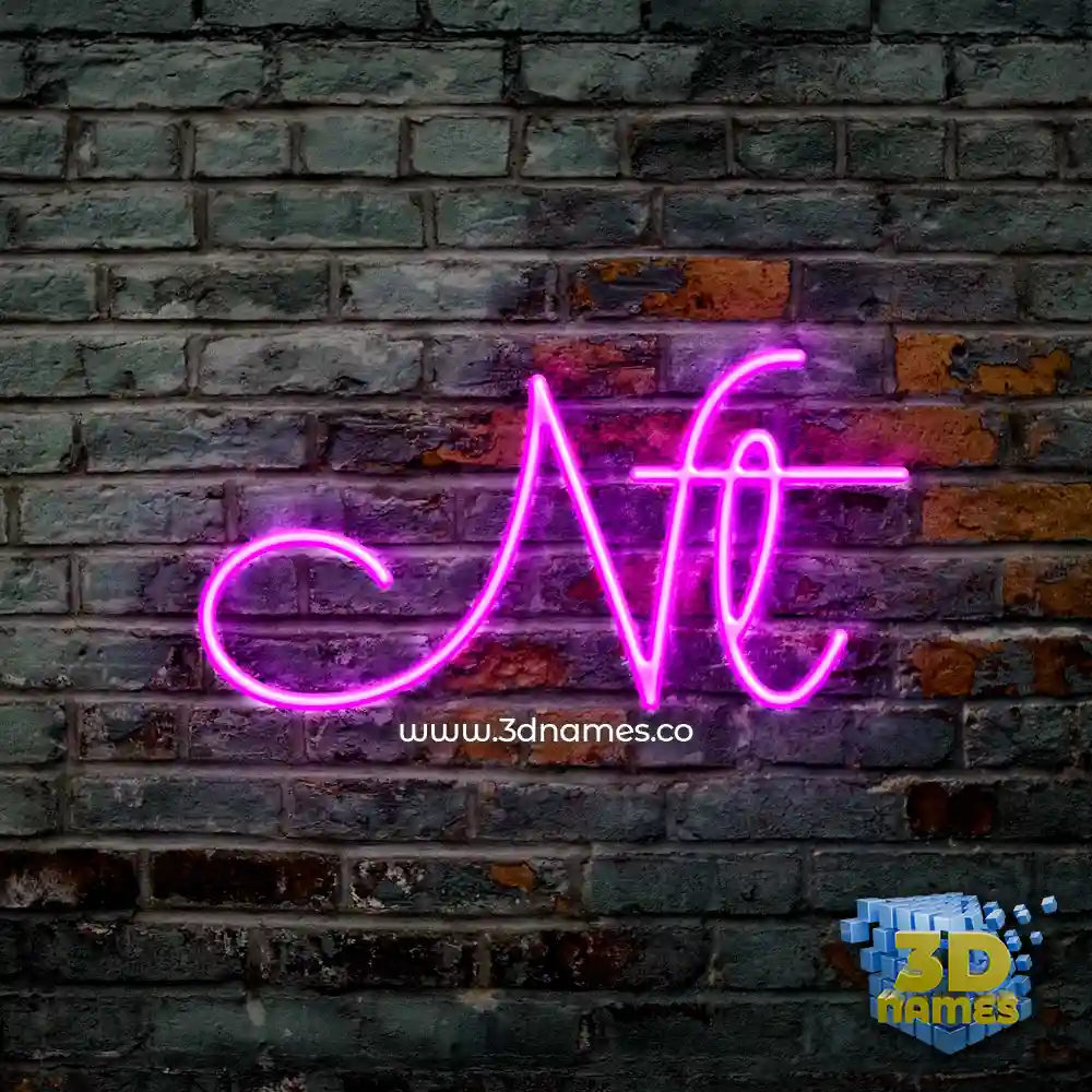 nt in Pink Neon style - 3D name wallpaper