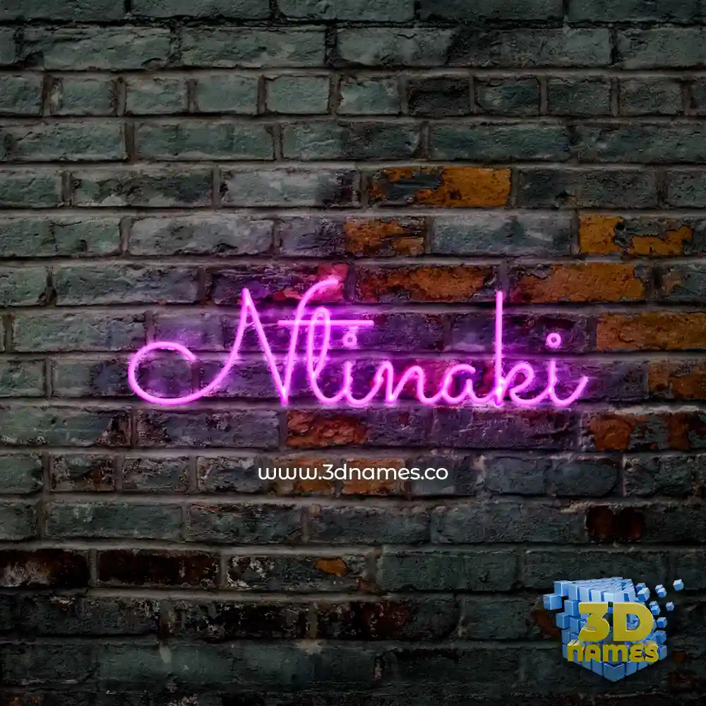 ntinaki in Pink Neon style - 3D name wallpaper