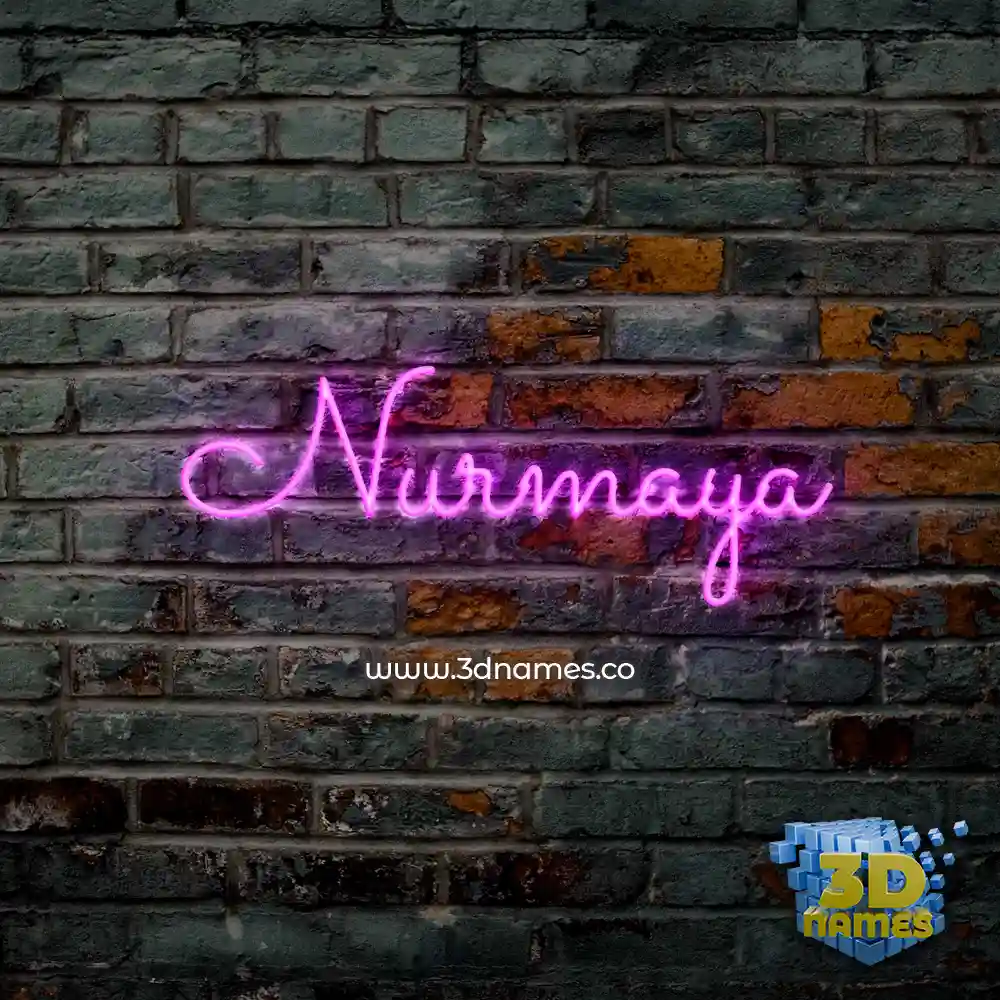 nurmaya in Pink Neon style - 3D name wallpaper