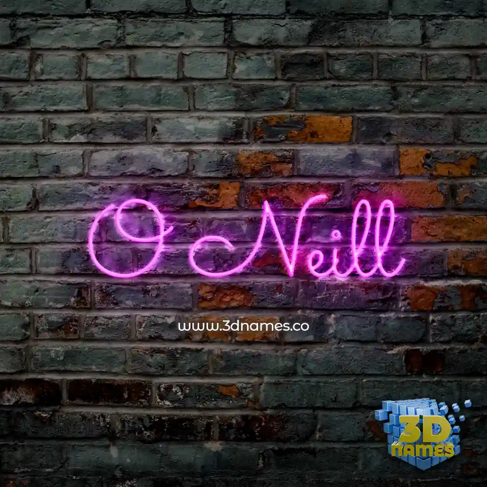 o neill in Pink Neon style - 3D name wallpaper
