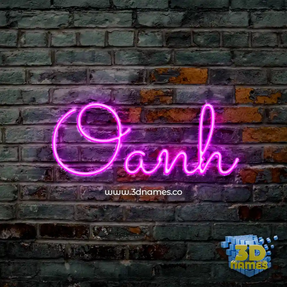 oanh in Pink Neon style - 3D name wallpaper