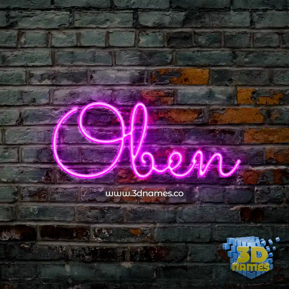 oben in Pink Neon style - 3D name wallpaper