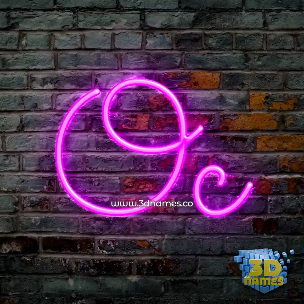 oc in Pink Neon style - 3D name wallpaper