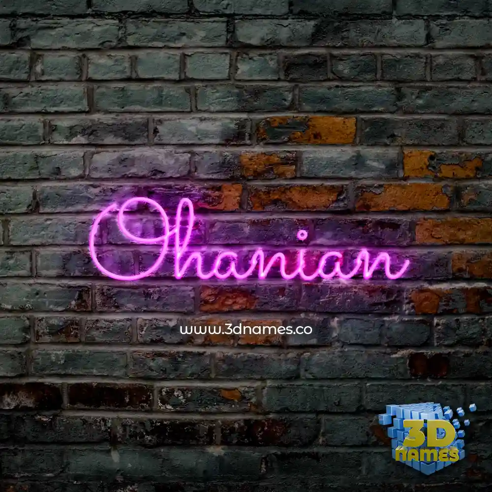 ohanian in Pink Neon style - 3D name wallpaper