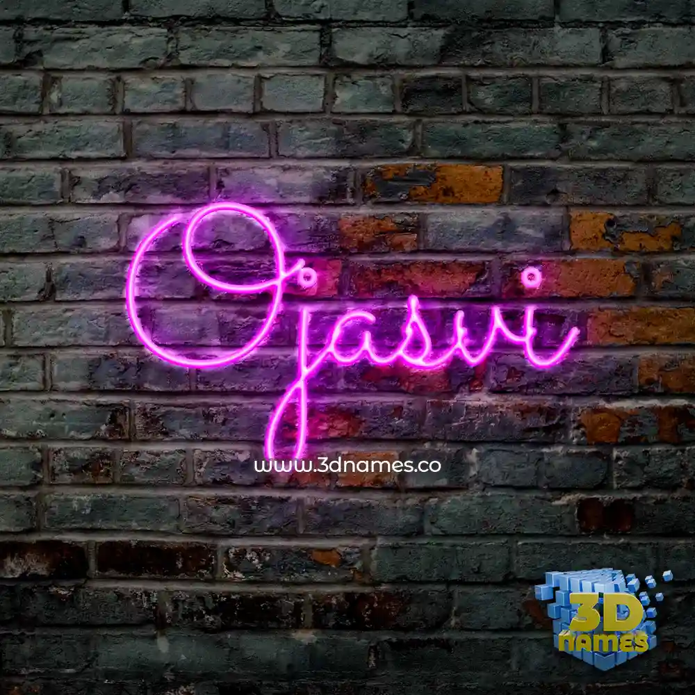 ojasvi in Pink Neon style - 3D name wallpaper