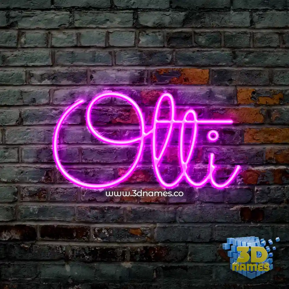 olti in Pink Neon style - 3D name wallpaper