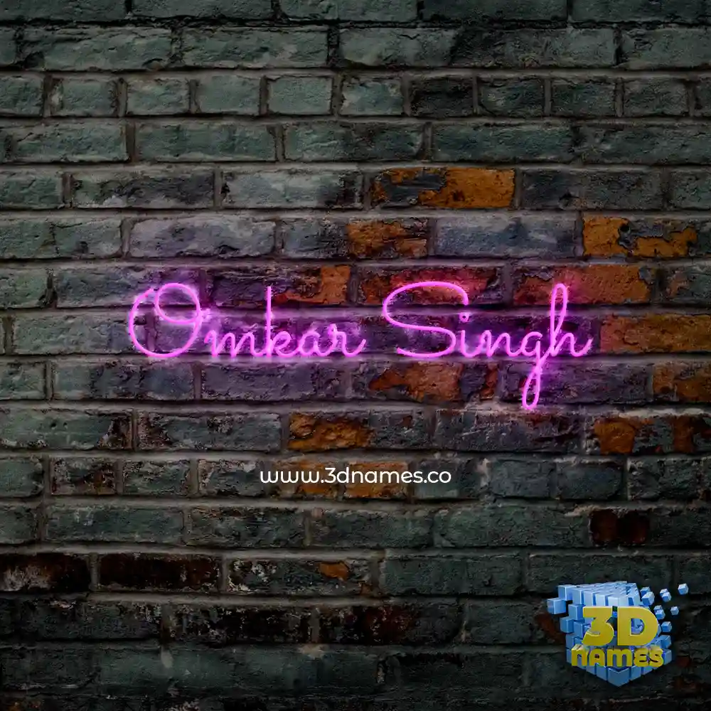 omkar singh in Pink Neon style - 3D name wallpaper