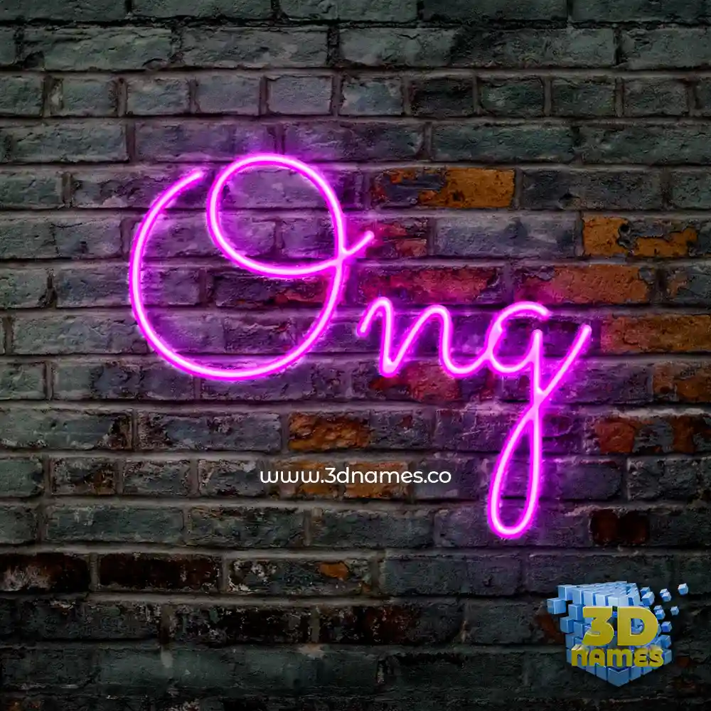 ong in Pink Neon style - 3D name wallpaper