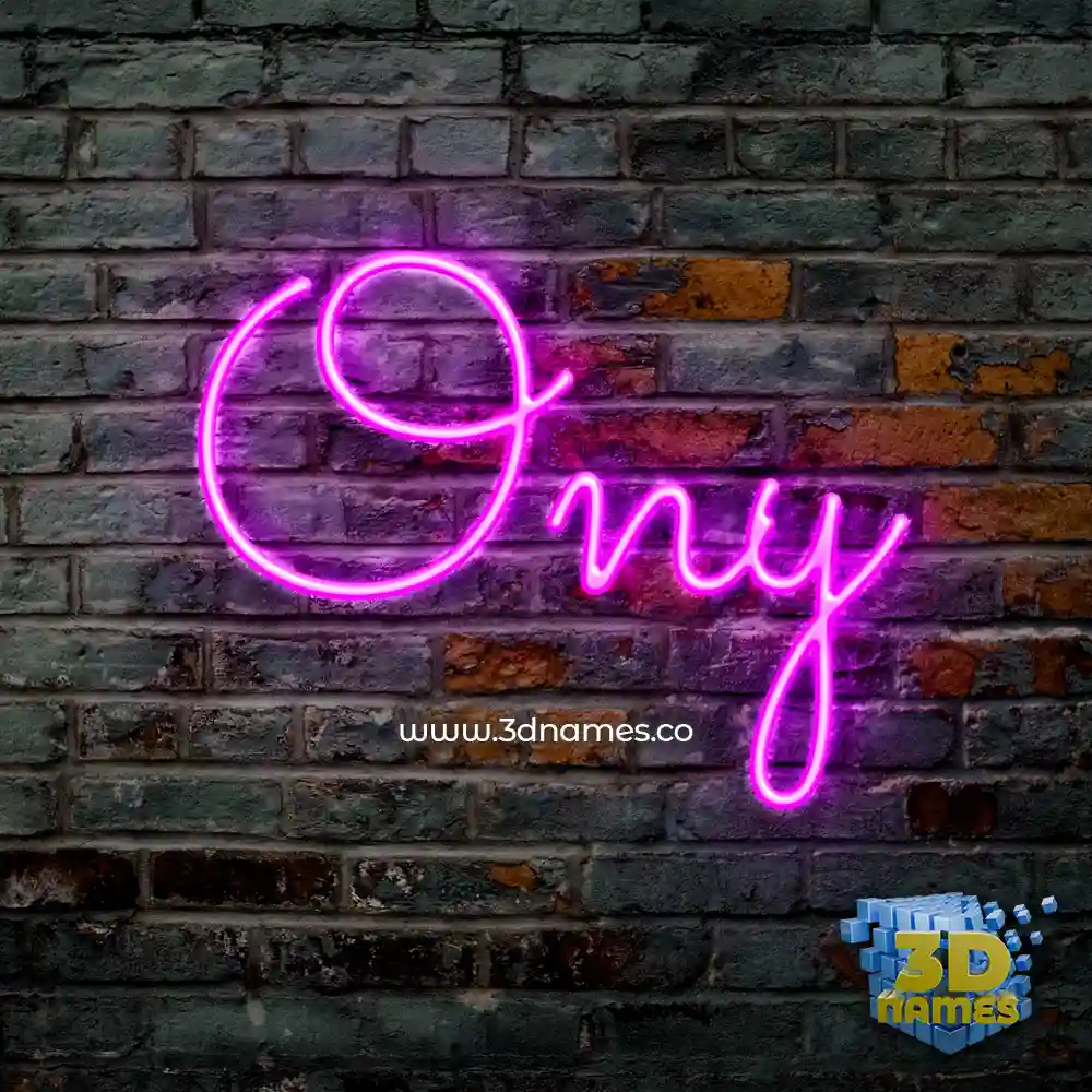 ony in Pink Neon style - 3D name wallpaper