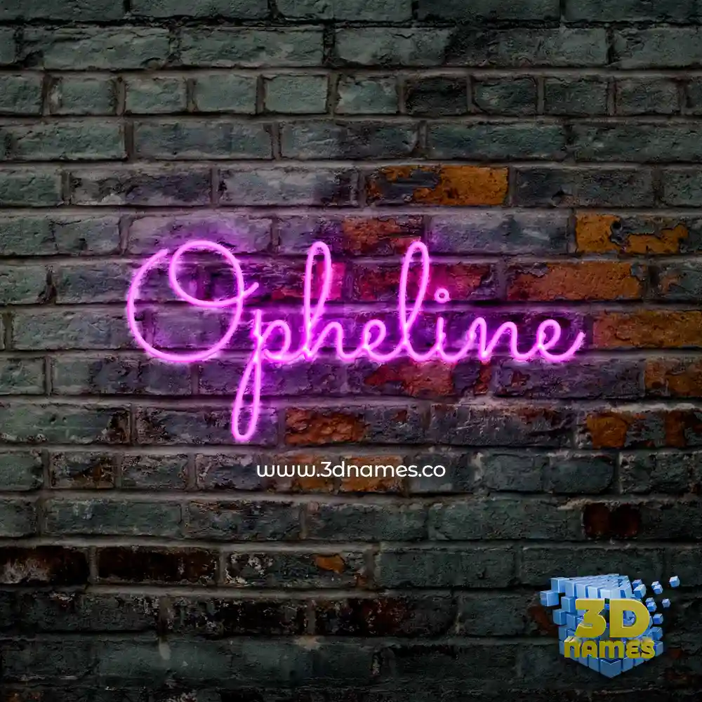opheline in Pink Neon style - 3D name wallpaper