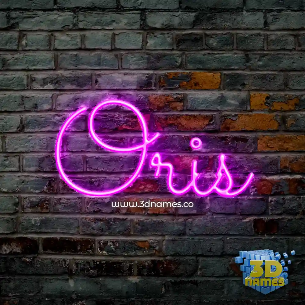 oris in Pink Neon style - 3D name wallpaper