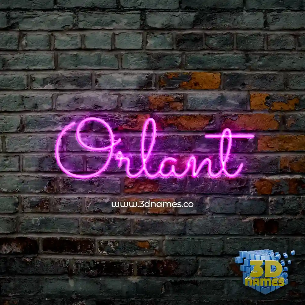 orlant in Pink Neon style - 3D name wallpaper