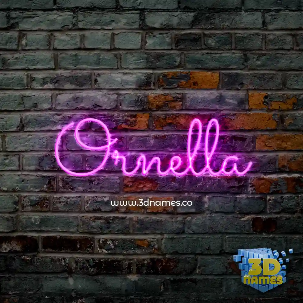 ornella in Pink Neon style - 3D name wallpaper
