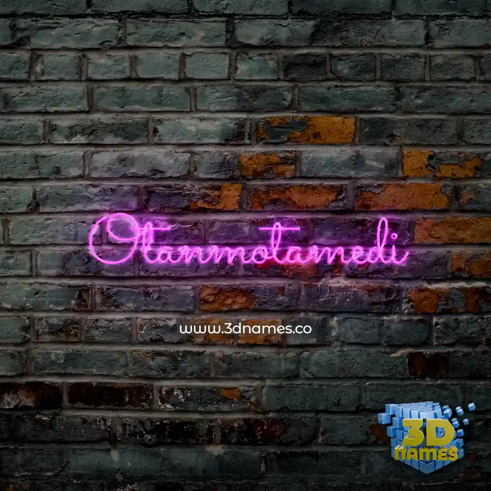 otanmotamedi in Pink Neon style - 3D name wallpaper
