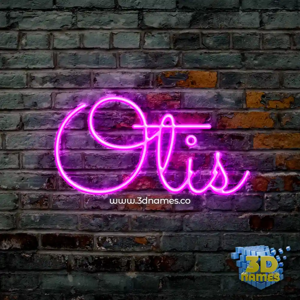 otis in Pink Neon style - 3D name wallpaper