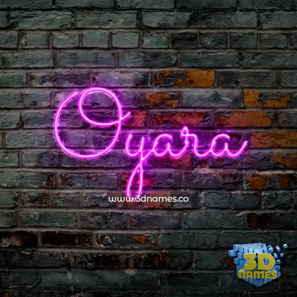 oyara in Pink Neon style - 3D name wallpaper
