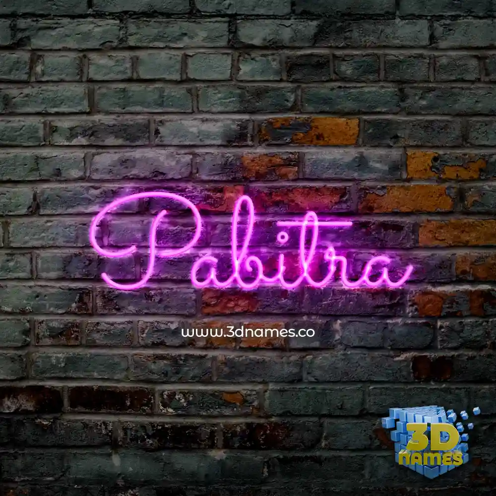 pabitra in Pink Neon style - 3D name wallpaper