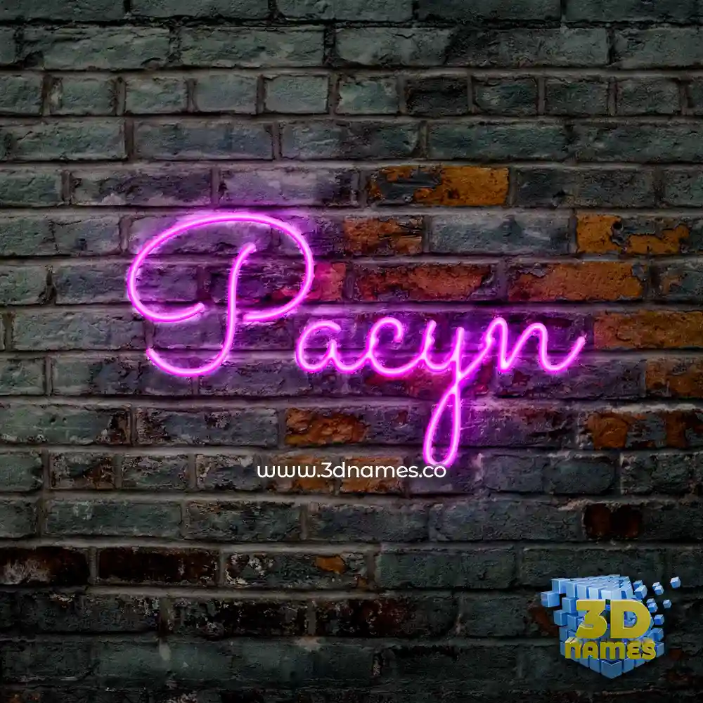 pacyn in Pink Neon style - 3D name wallpaper