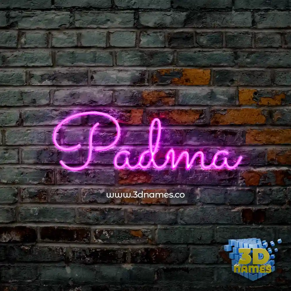padma in Pink Neon style - 3D name wallpaper