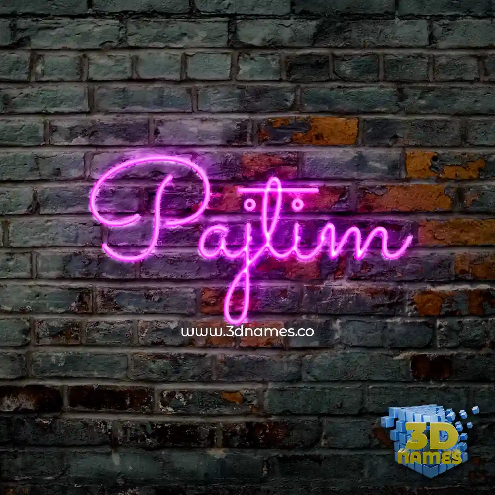 pajtim in Pink Neon style - 3D name wallpaper