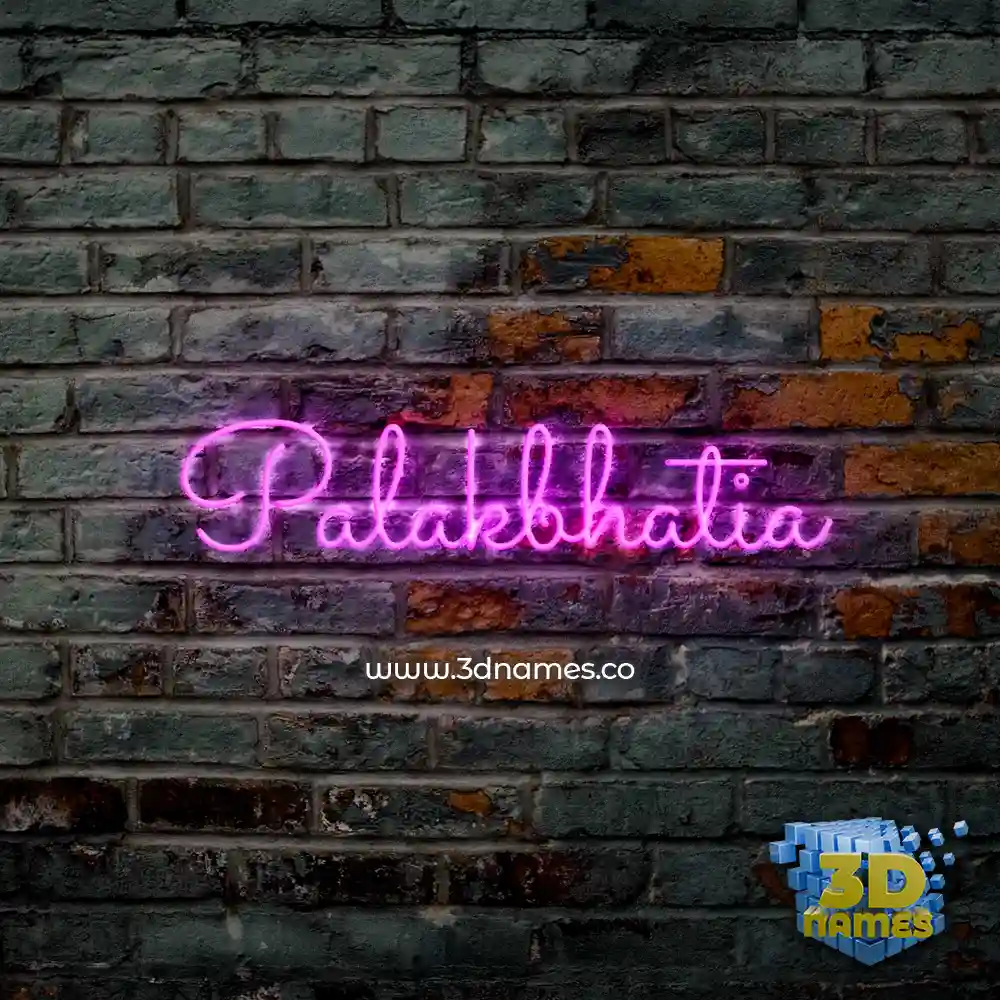 palakbhatia in Pink Neon style - 3D name wallpaper