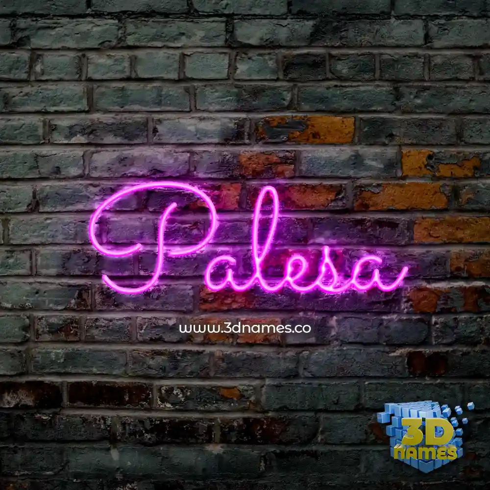 palesa in Pink Neon style - 3D name wallpaper