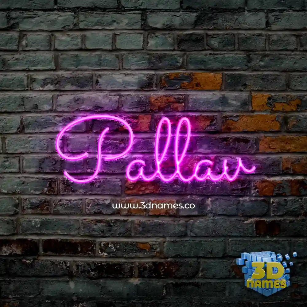 pallav in Pink Neon style - 3D name wallpaper