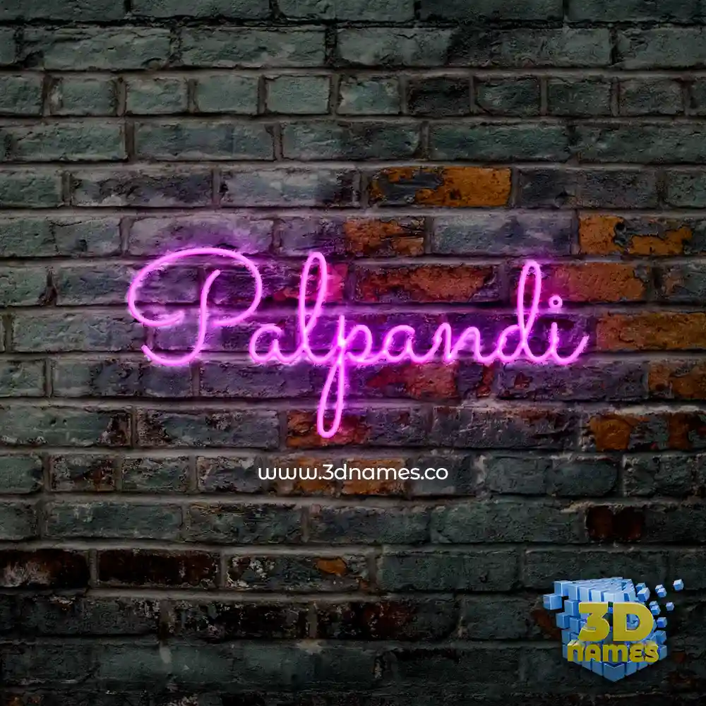palpandi in Pink Neon style - 3D name wallpaper