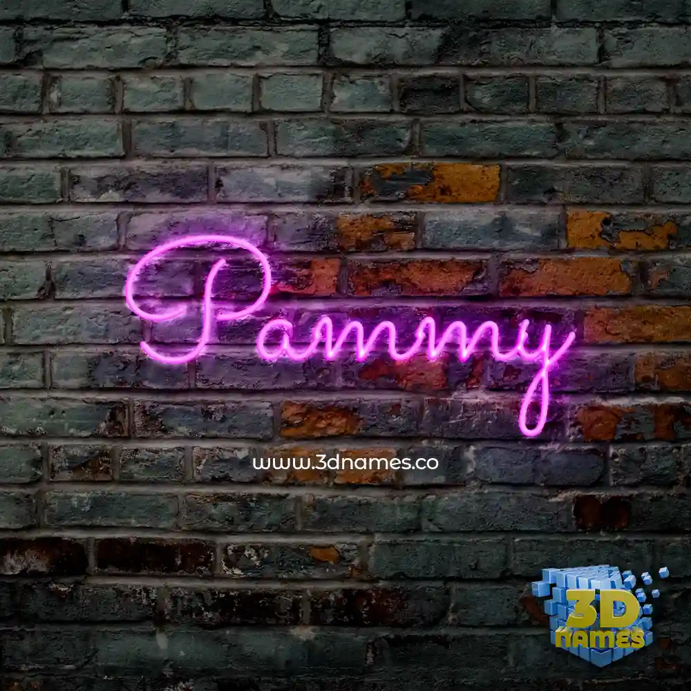 pammy in Pink Neon style - 3D name wallpaper