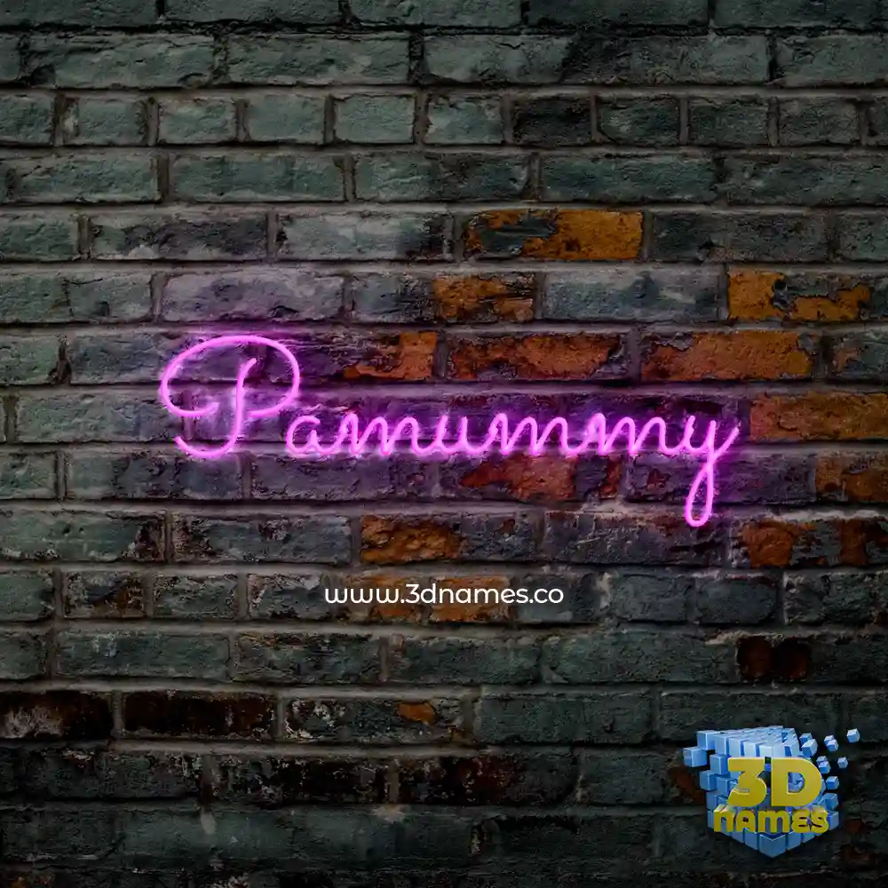 pamummy in Pink Neon style - 3D name wallpaper