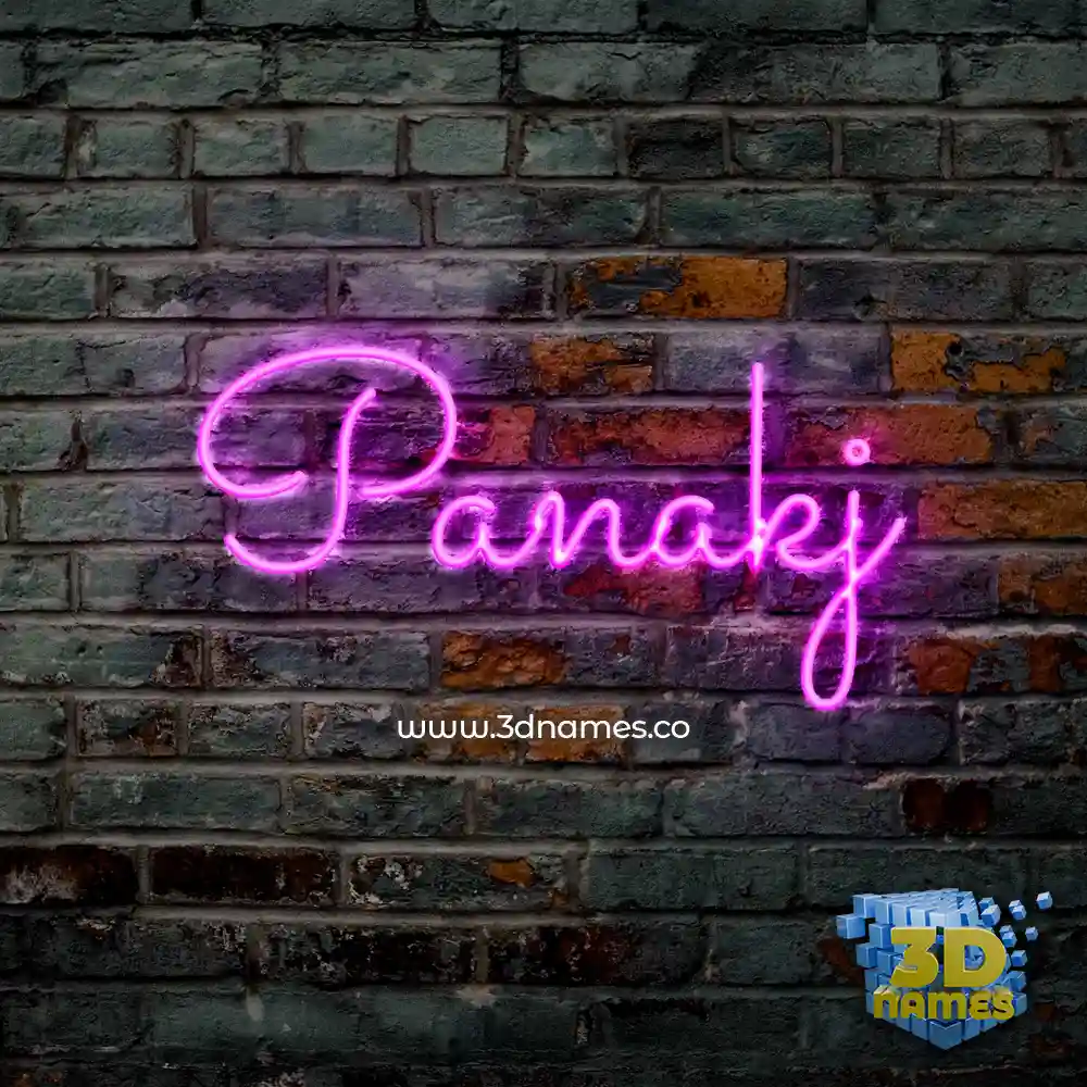 panakj in Pink Neon style - 3D name wallpaper