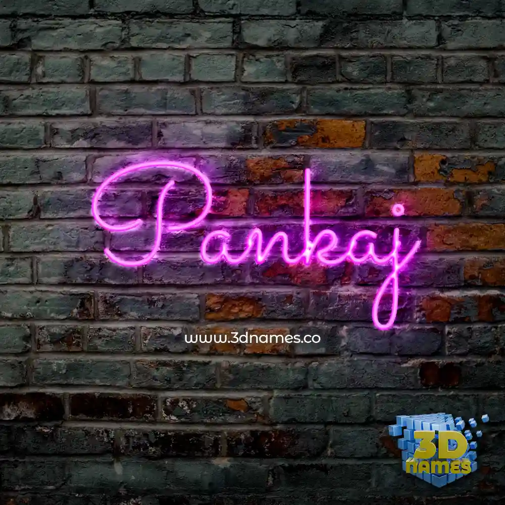 pankaj in Pink Neon style - 3D name wallpaper