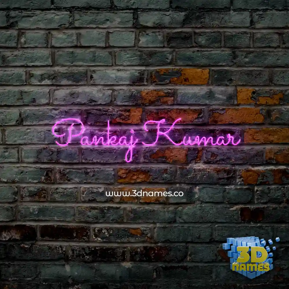 pankaj kumar in Pink Neon style - 3D name wallpaper