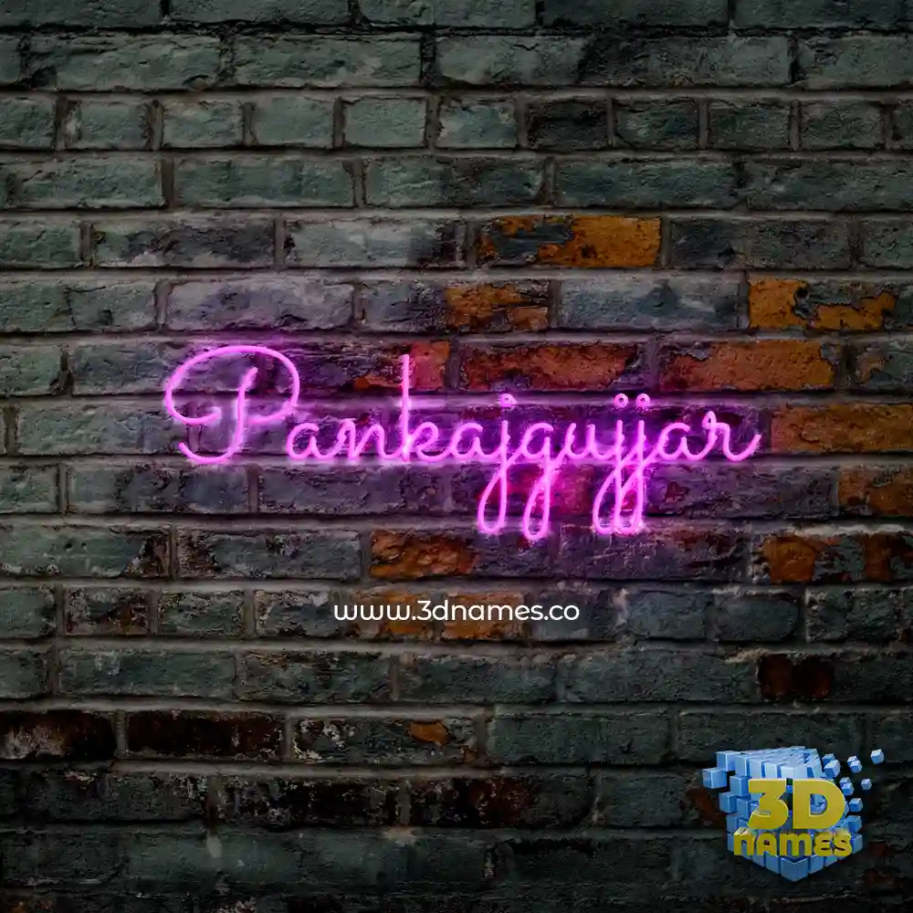 pankajgujjar in Pink Neon style - 3D name wallpaper